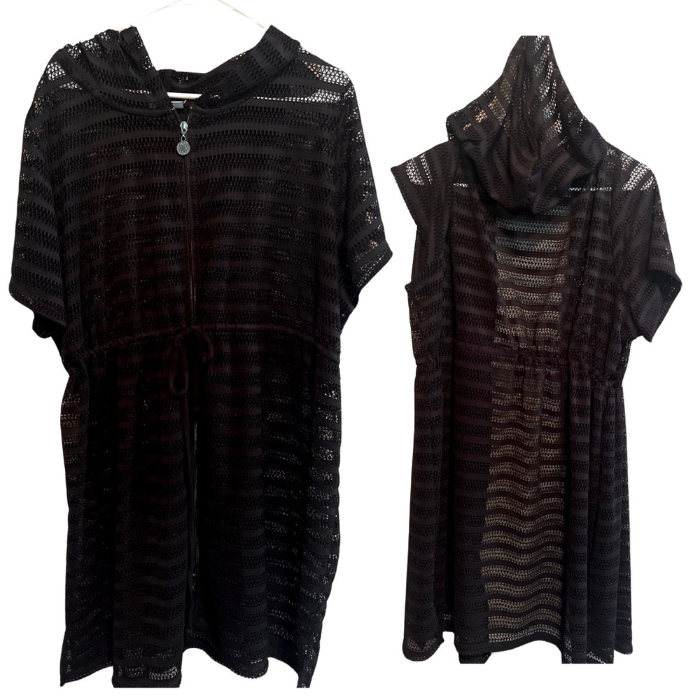 Catherines Bathing Suit Cover-UP Black Size S/XL